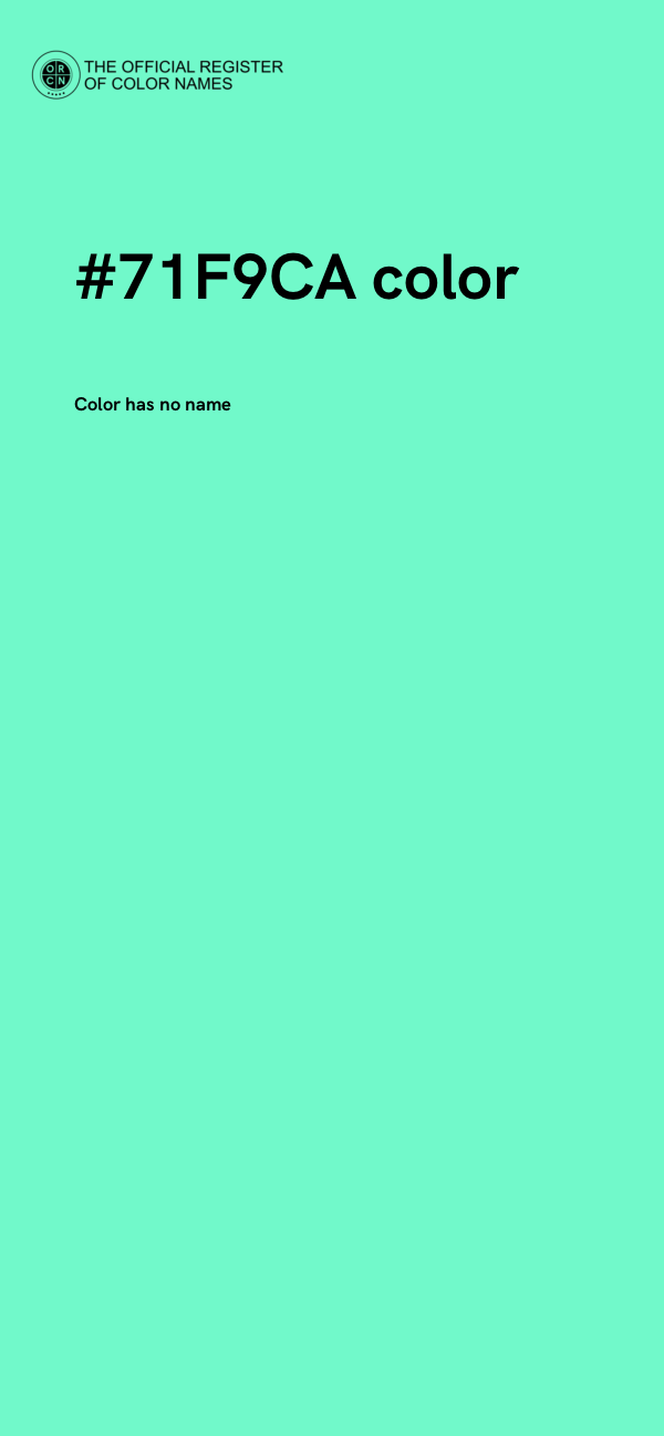 #71F9CA color image