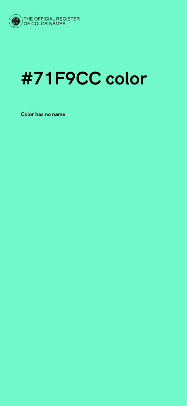 #71F9CC color image