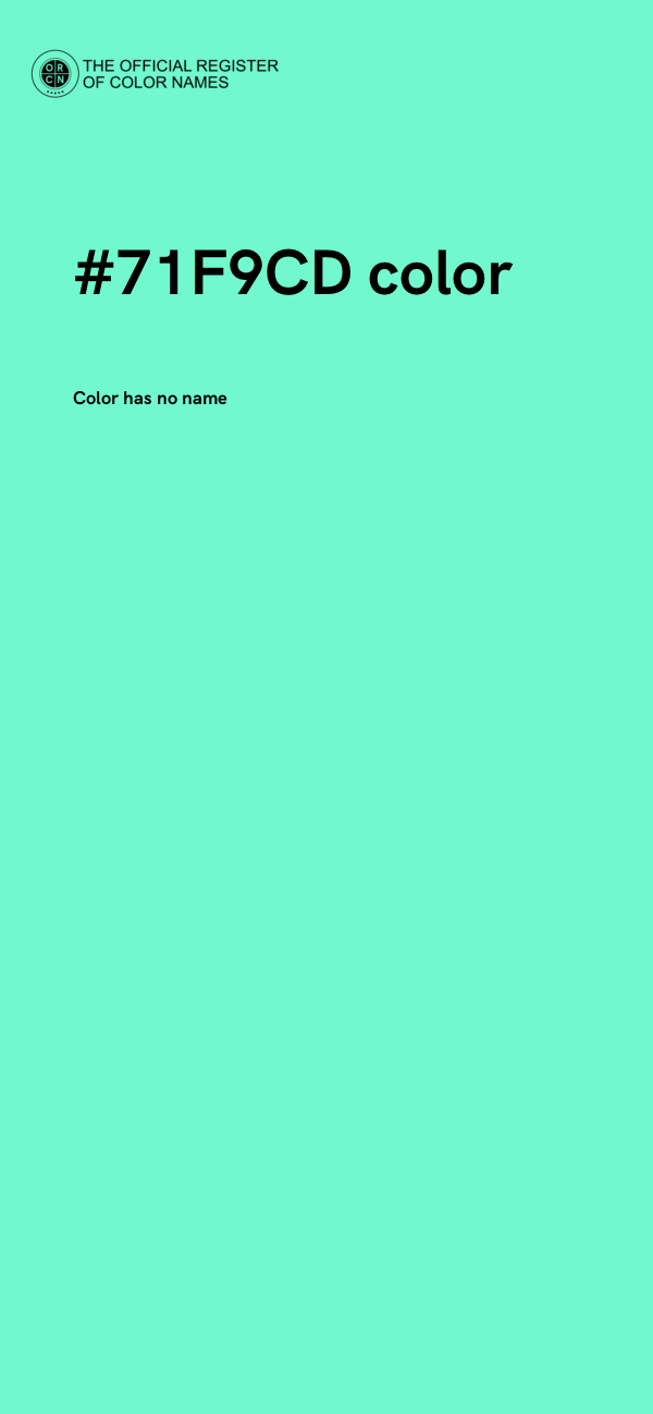 #71F9CD color image
