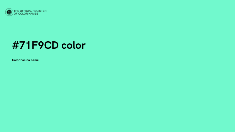 #71F9CD color image