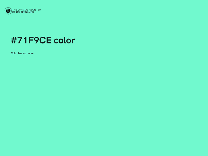 #71F9CE color image