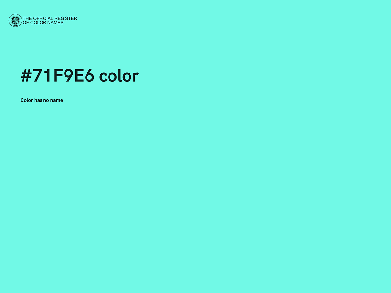 #71F9E6 color image