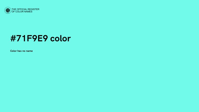 #71F9E9 color image