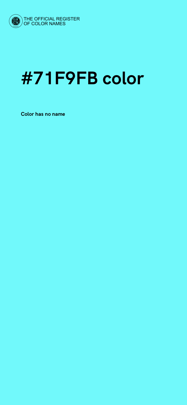 #71F9FB color image