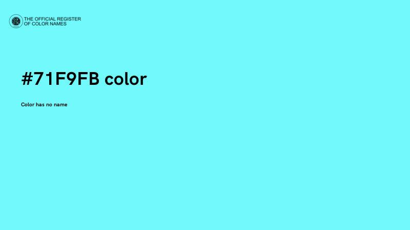 #71F9FB color image