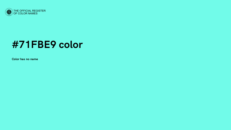 #71FBE9 color image