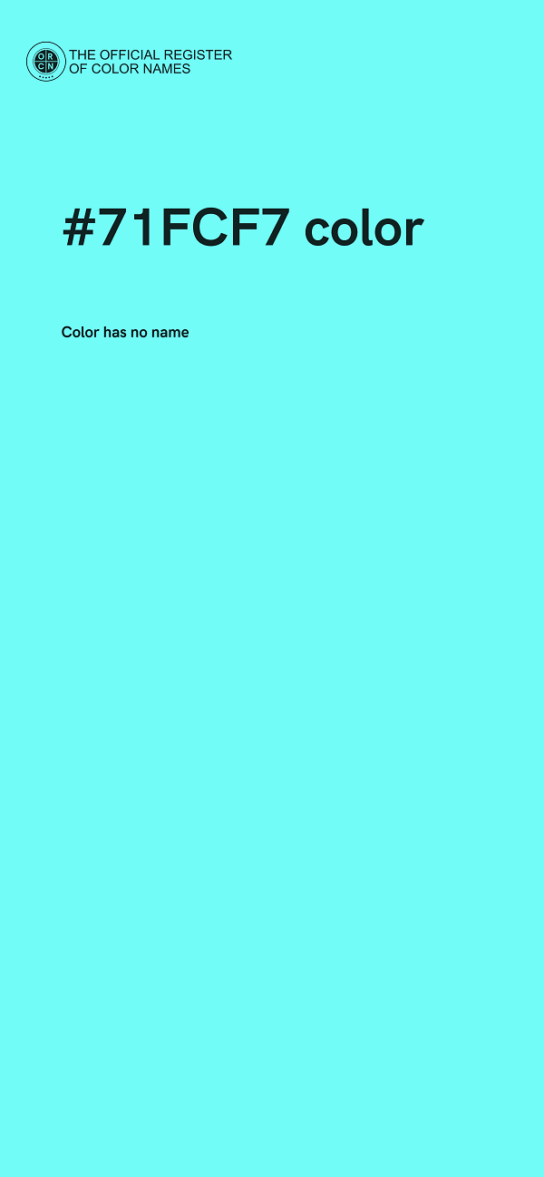 #71FCF7 color image