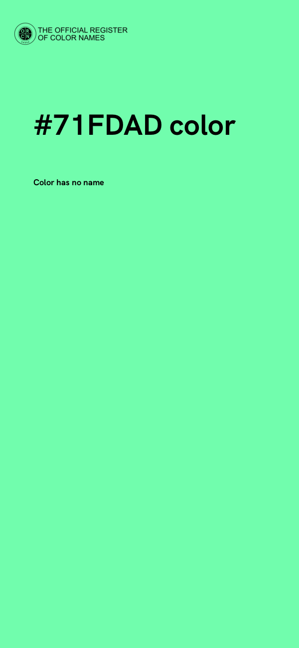 #71FDAD color image