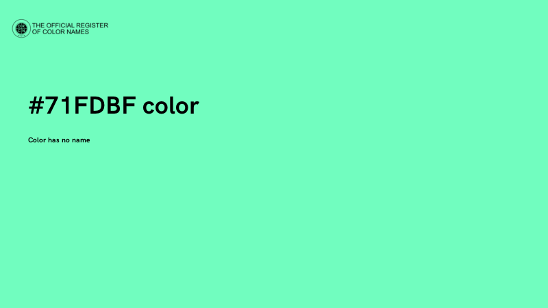 #71FDBF color image