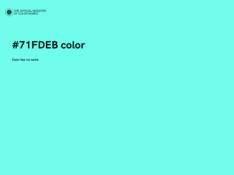 #71FDEB color image