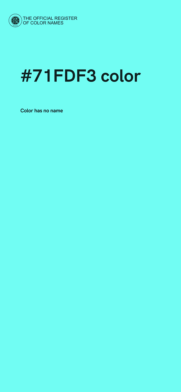 #71FDF3 color image