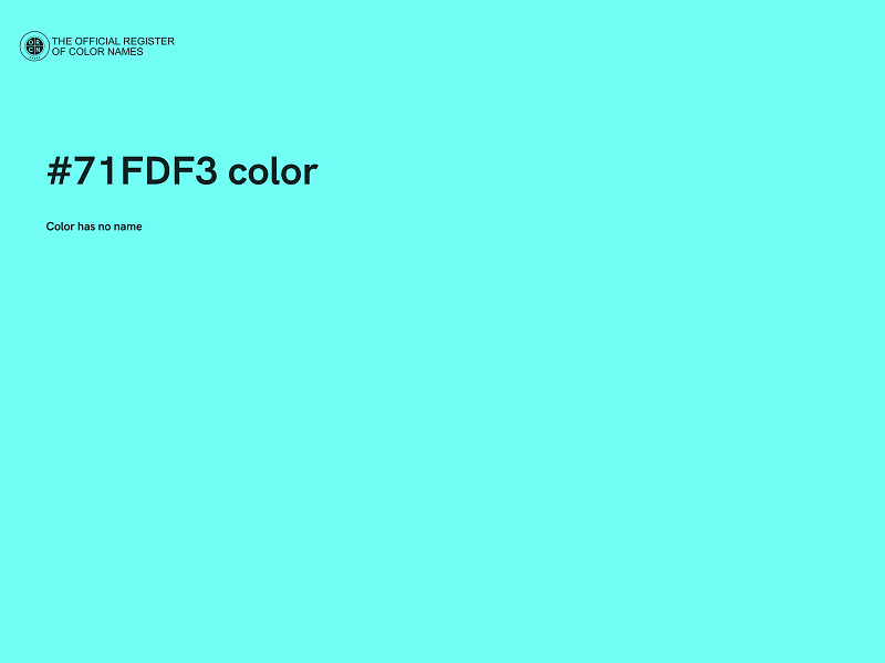 #71FDF3 color image