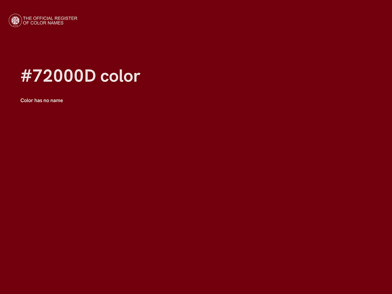 #72000D color image