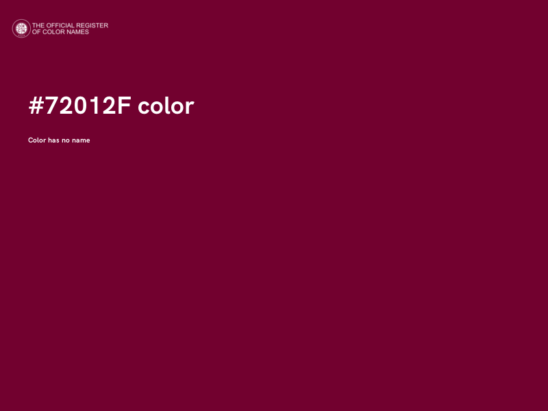 #72012F color image