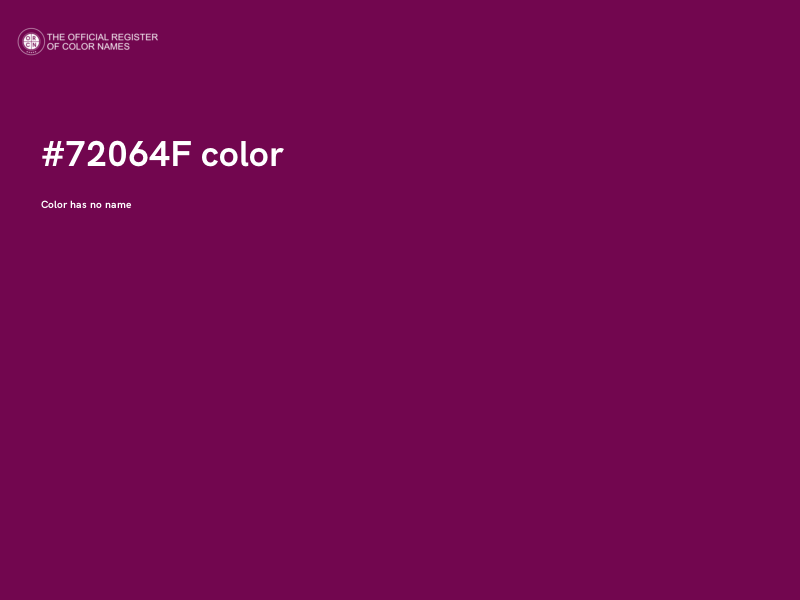 #72064F color image