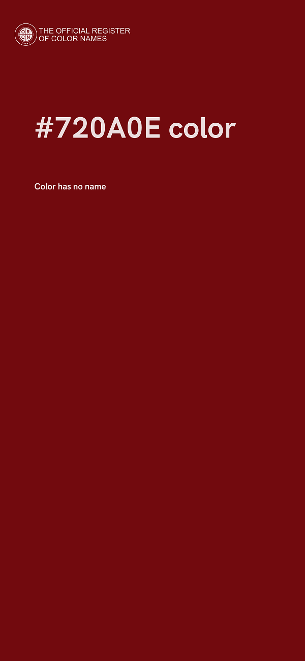 #720A0E color image
