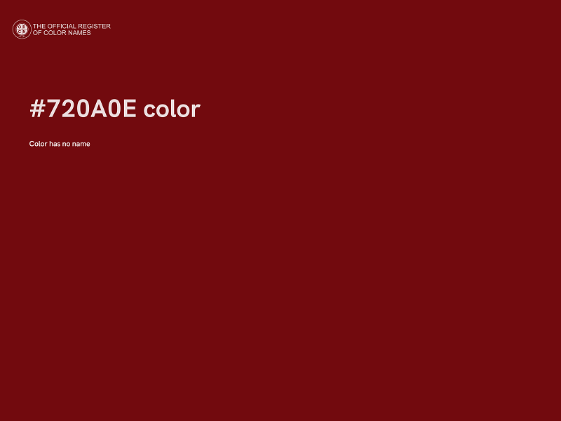 #720A0E color image