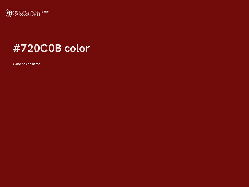 #720C0B color image