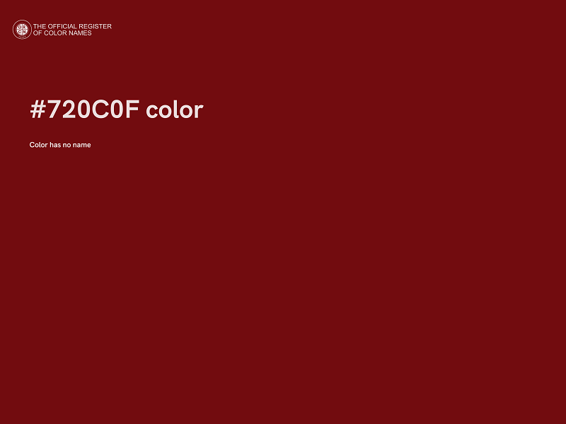 #720C0F color image