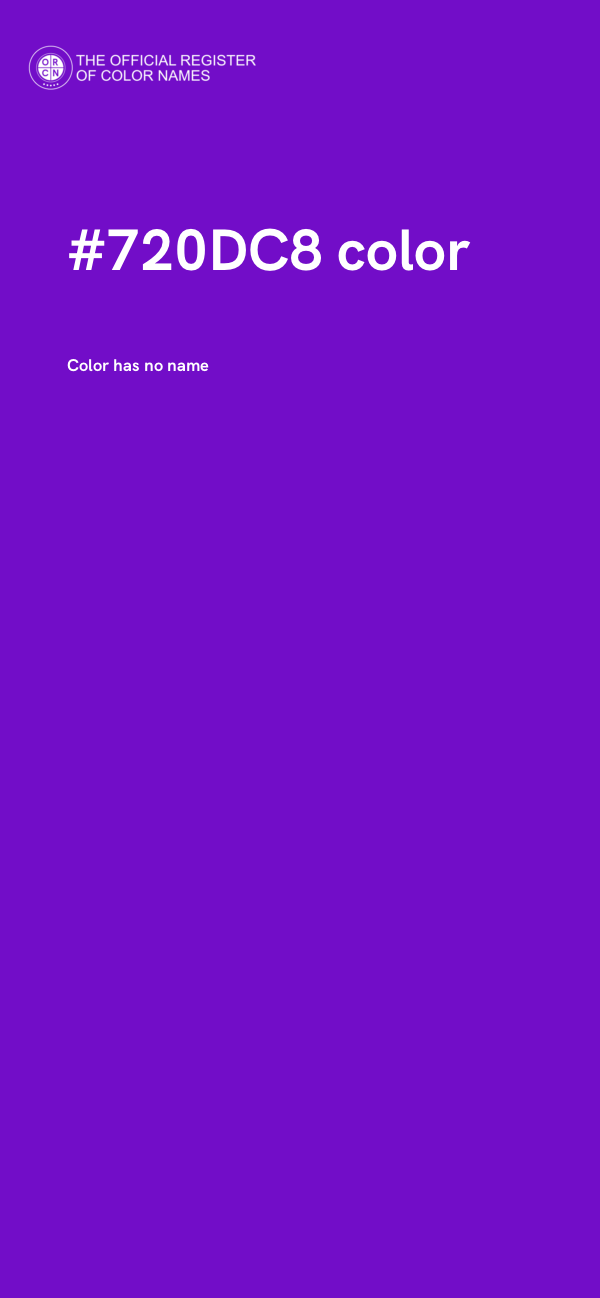 #720DC8 color image