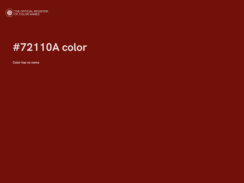 #72110A color image