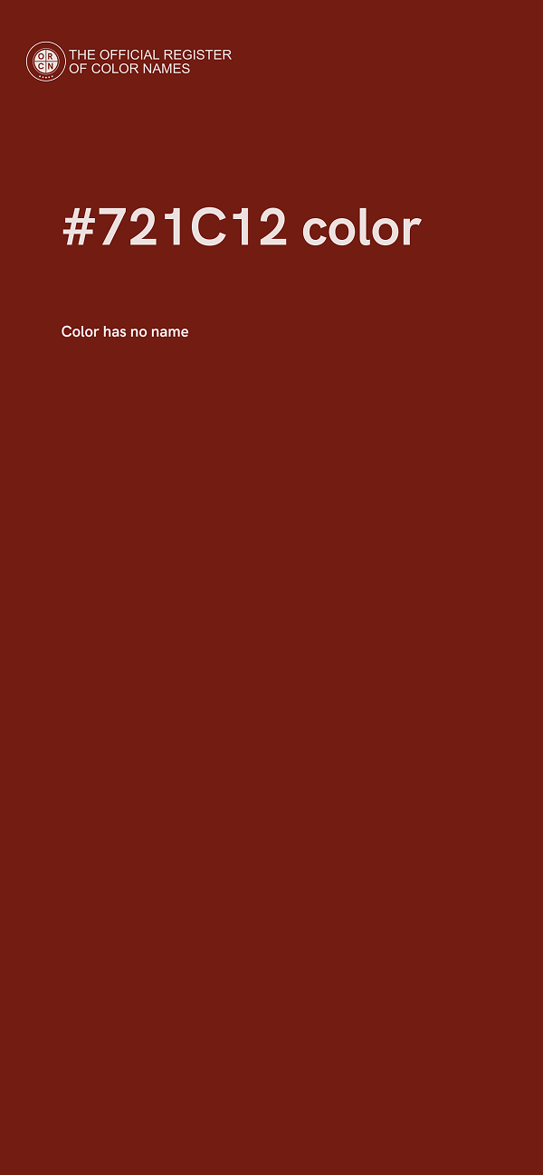 #721C12 color image