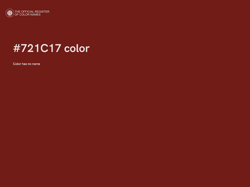 #721C17 color image