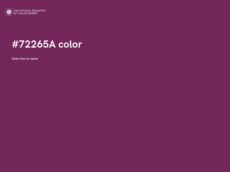 #72265A color image