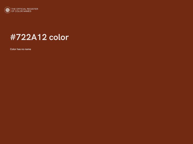 #722A12 color image