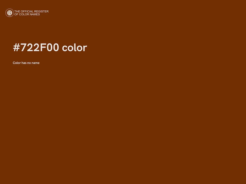 #722F00 color image