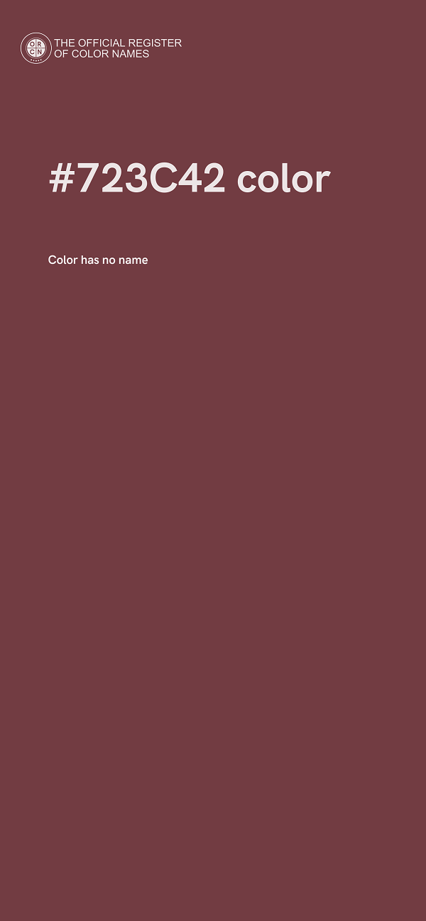 #723C42 color image