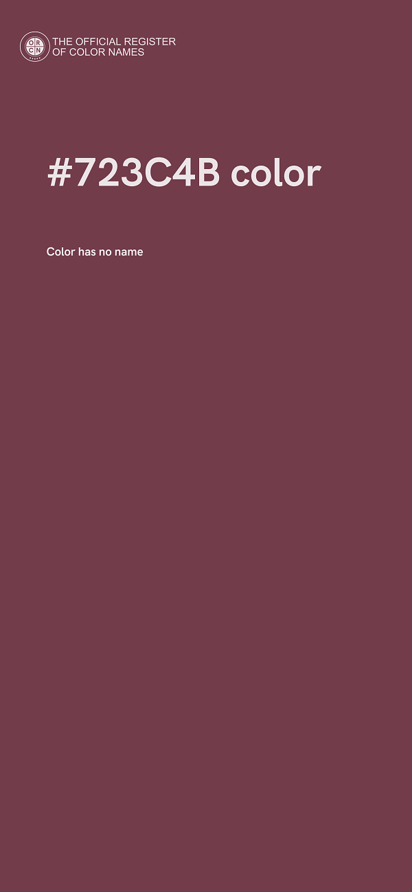 #723C4B color image