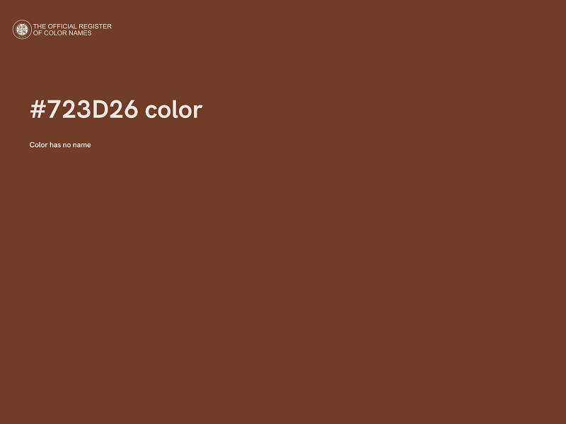 #723D26 color image