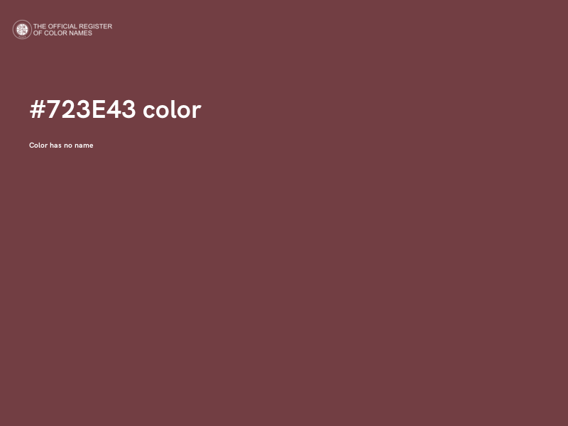 #723E43 color image