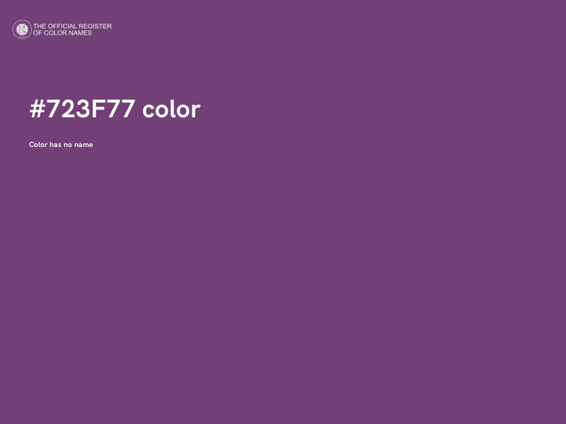 #723F77 color image