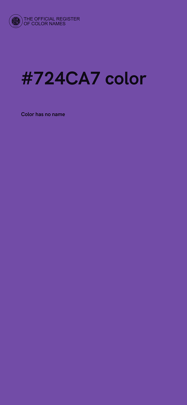 #724CA7 color image