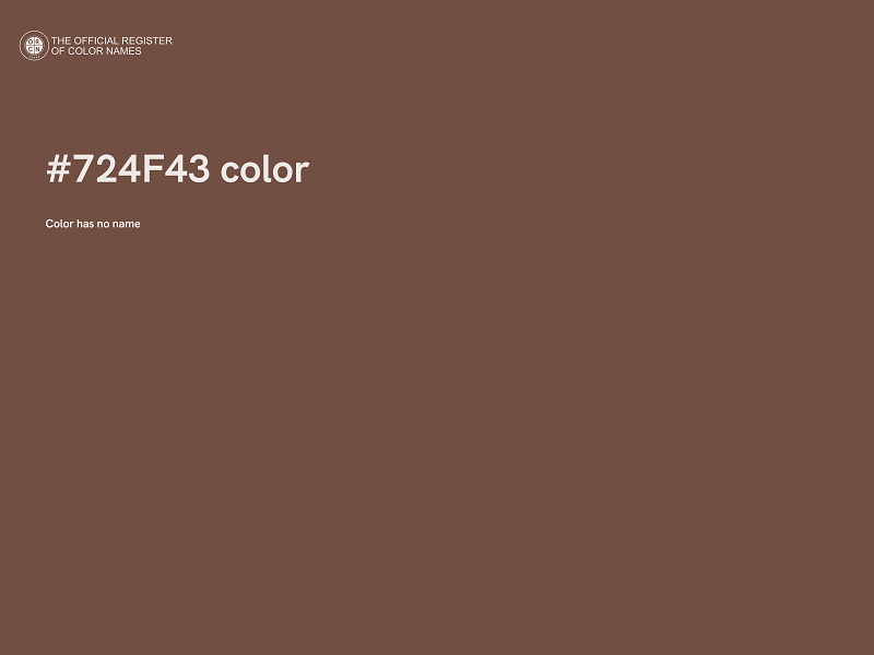 #724F43 color image