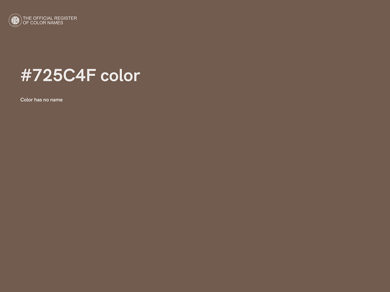 #725C4F color image
