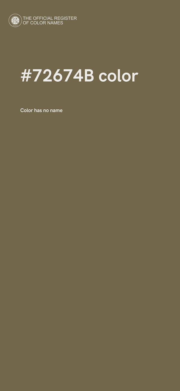 #72674B color image