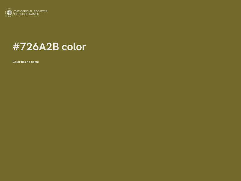 #726A2B color image