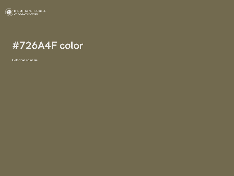 #726A4F color image