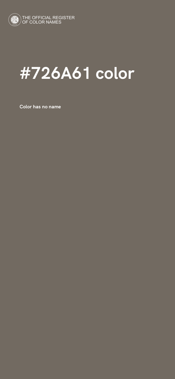 #726A61 color image
