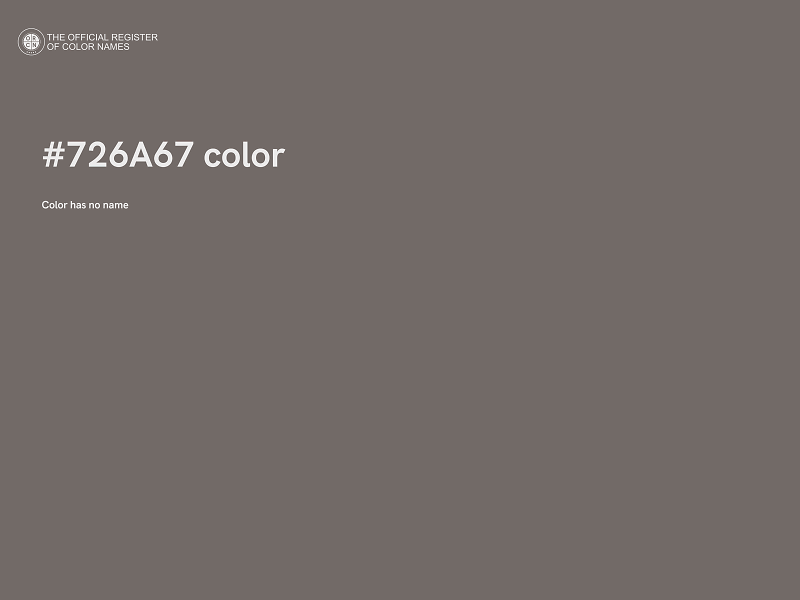 #726A67 color image