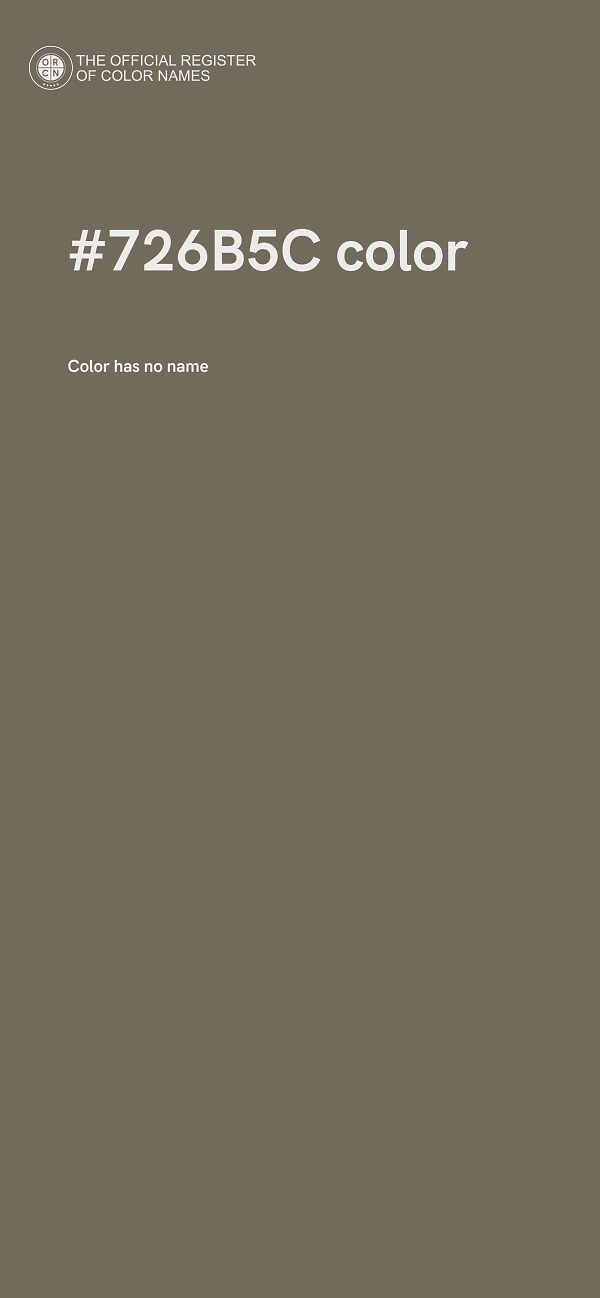 #726B5C color image