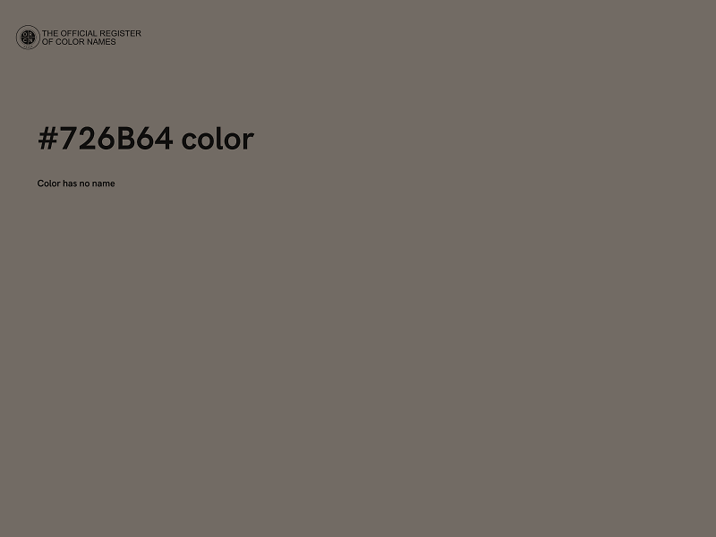 #726B64 color image