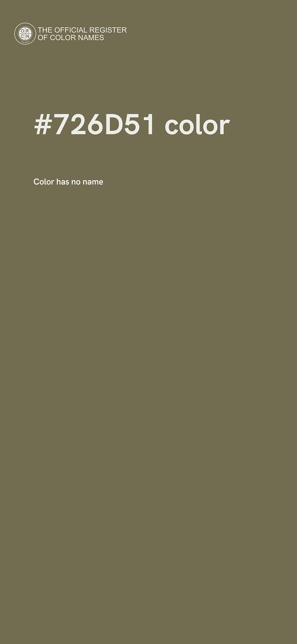 #726D51 color image