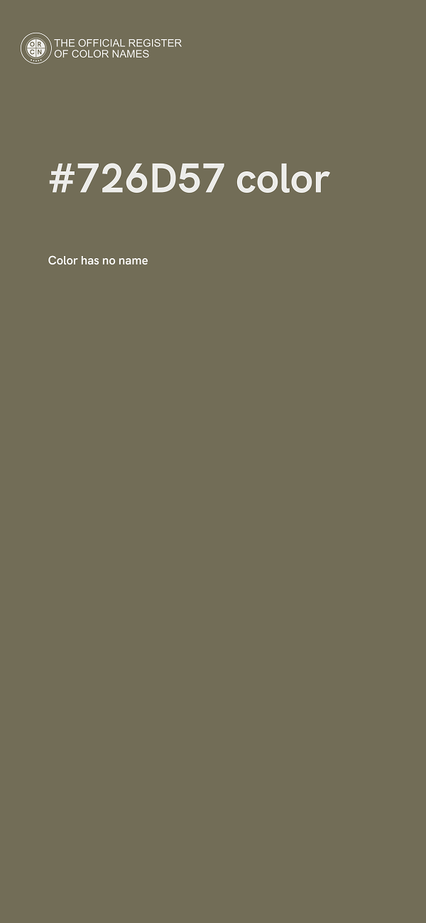 #726D57 color image