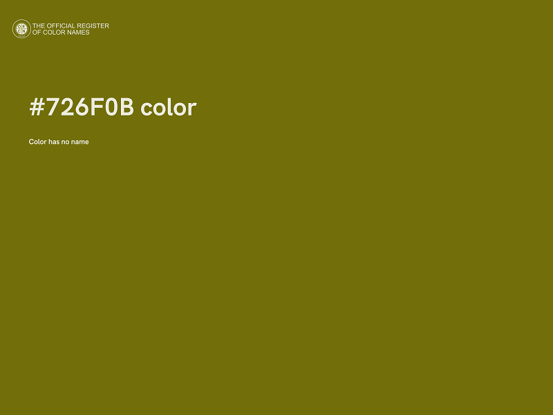 #726F0B color image