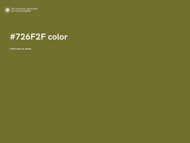 #726F2F color image