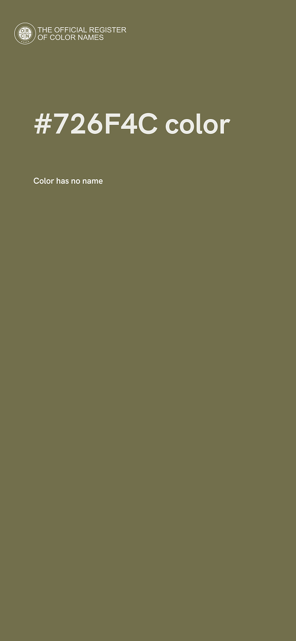 #726F4C color image